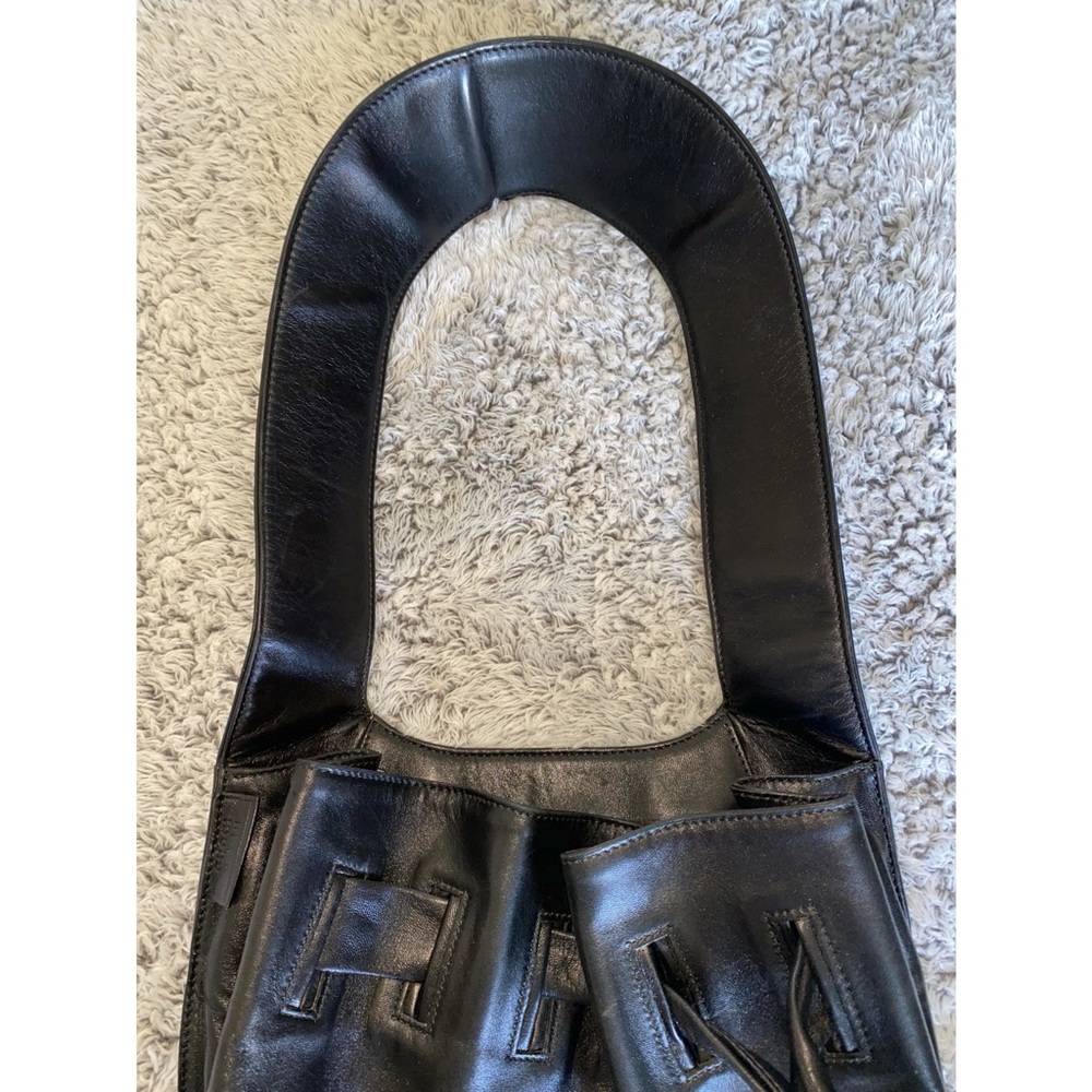 Gucci. 100% Authentic Black Drawstring Satchel Ba… - image 5